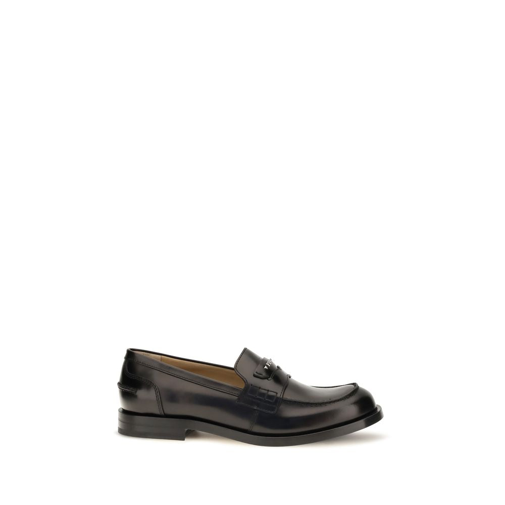 Black Calfskin Ateneo Slip-On Loafers