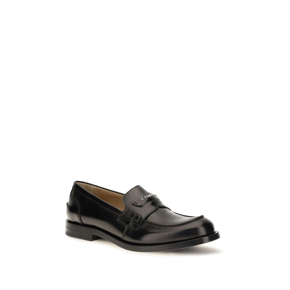 Black Calfskin Ateneo Slip-On Loafers