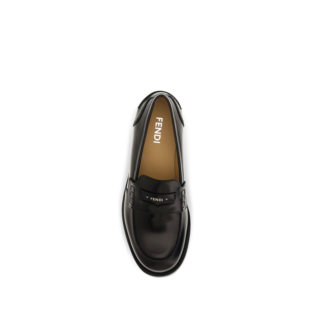 Black Calfskin Ateneo Slip-On Loafers