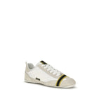 Gray Suede and Fabric Wrap Sneakers