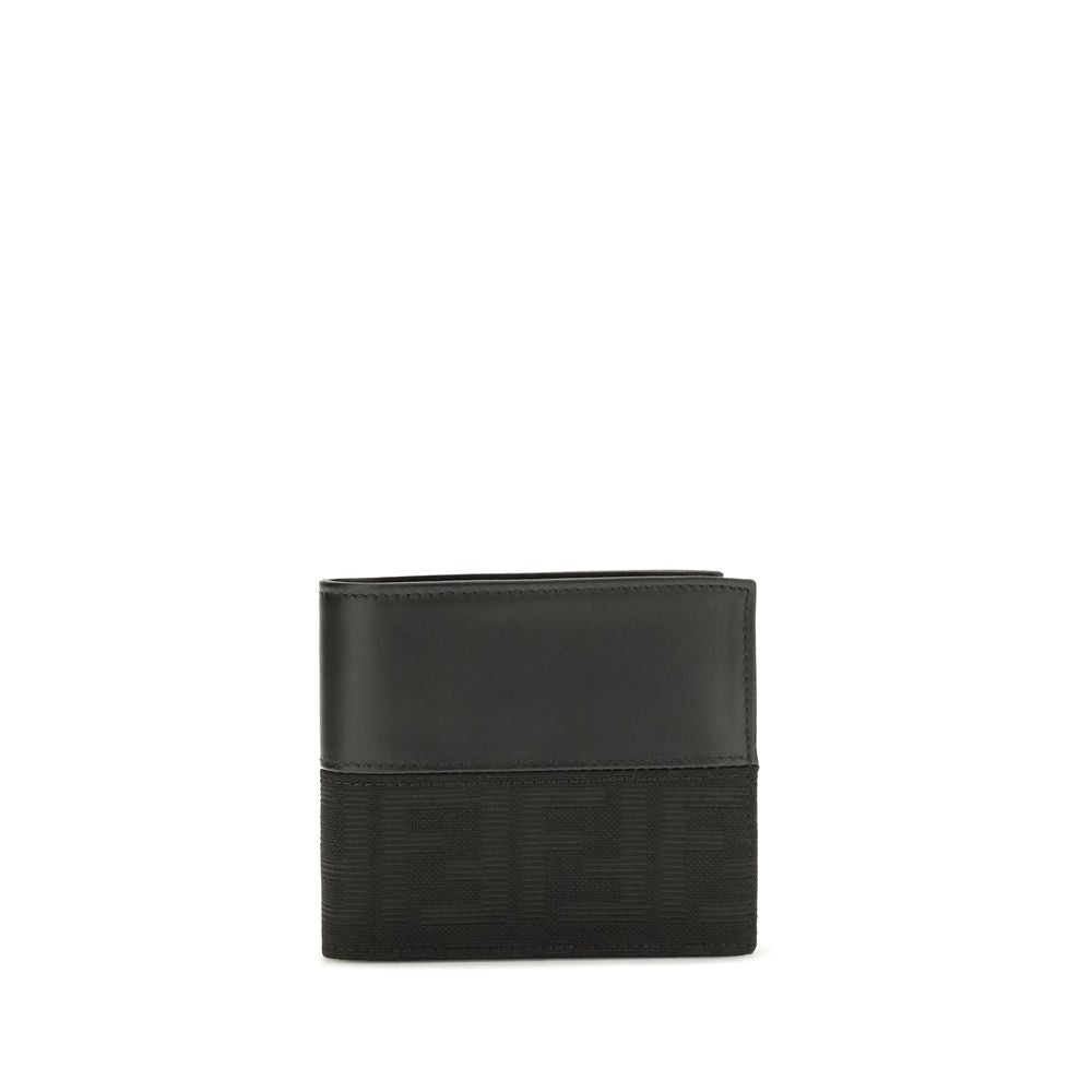 Calf Leather FF Jacquard Bifold Wallet