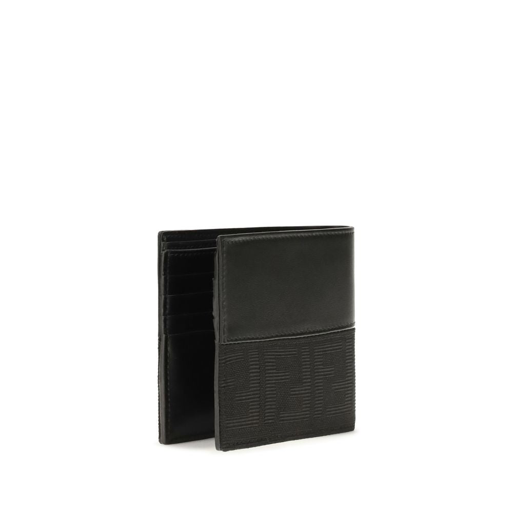 Calf Leather FF Jacquard Bifold Wallet