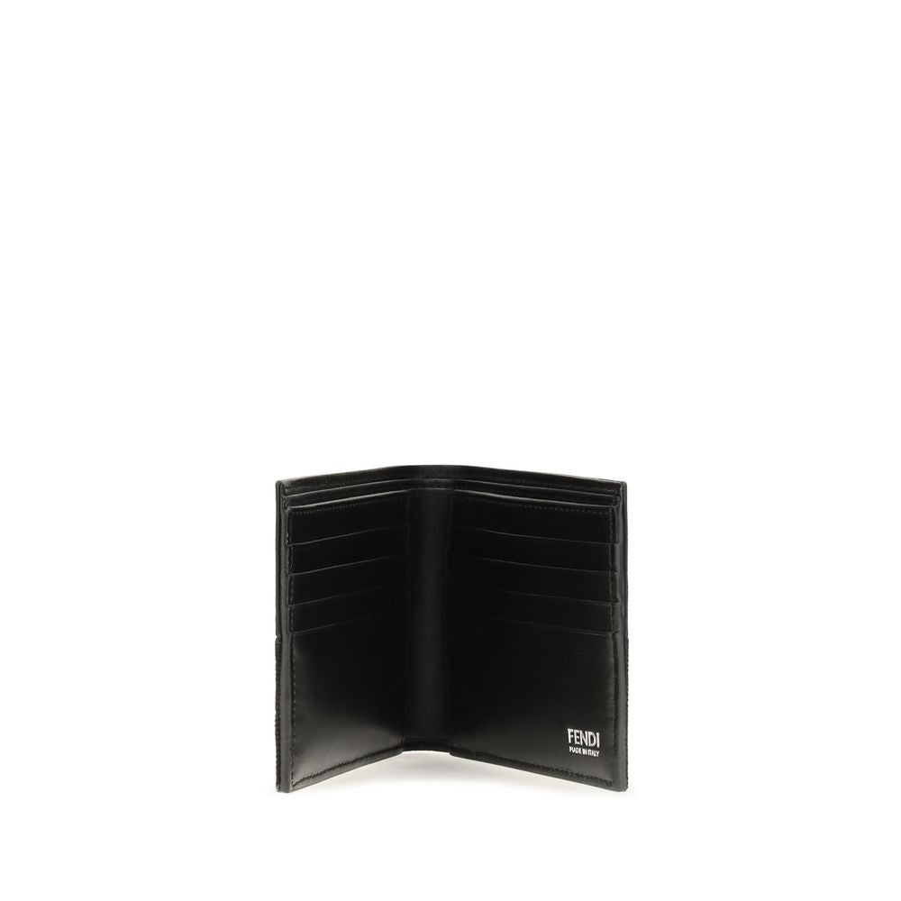 Calf Leather FF Jacquard Bifold Wallet