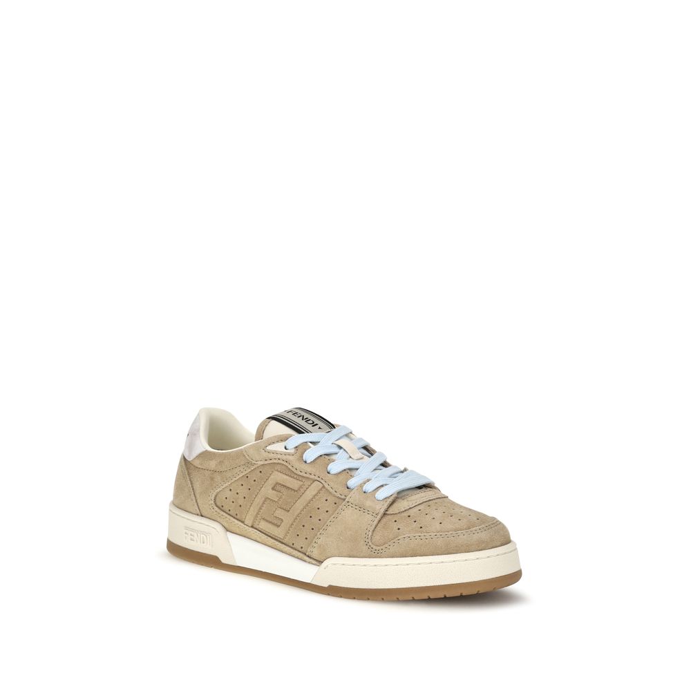Beige Suede Match Sneakers