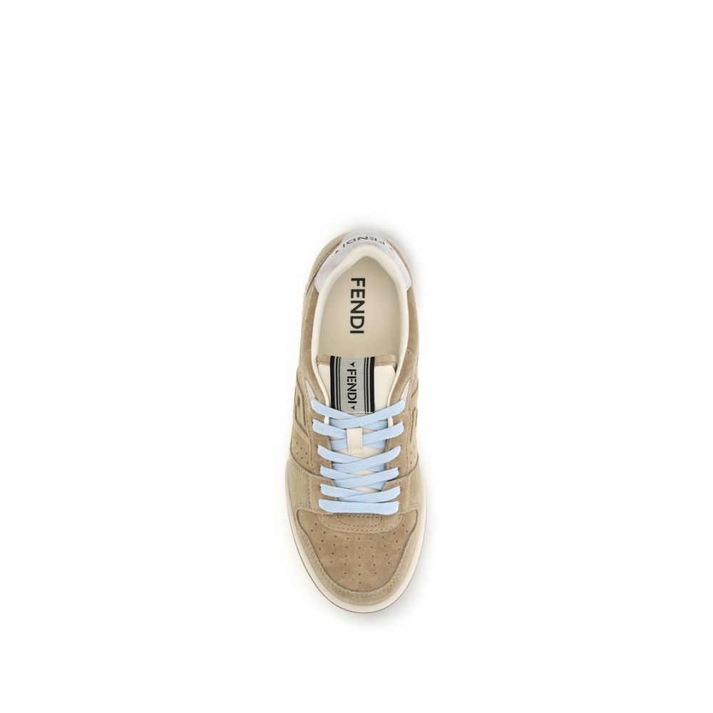 Beige Suede Match Sneakers