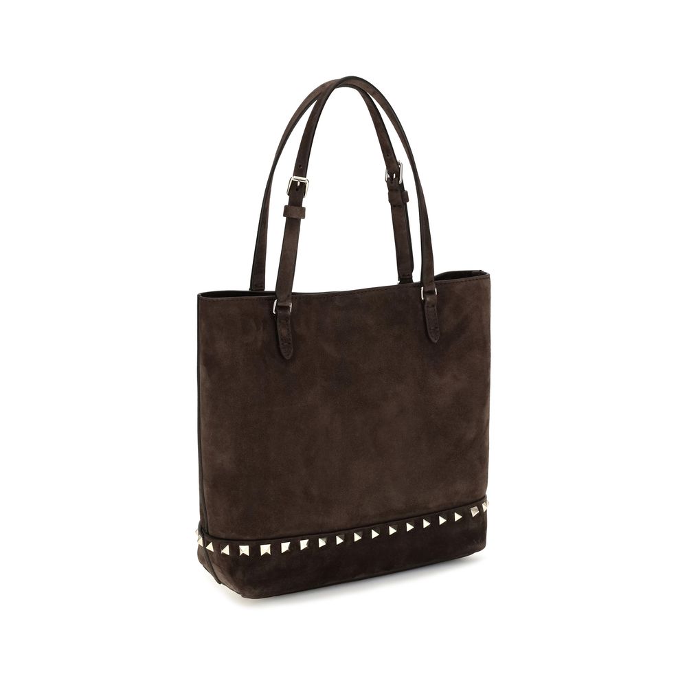 Small Brown Calf Leather Tote Bag