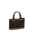 Mini Rockstud Brown Calf Leather Handbag