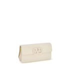 White Calfskin Chain Wallet