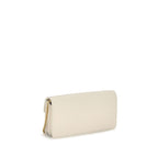 White Calfskin Chain Wallet