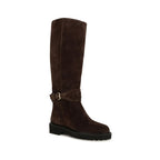 Brown Calf Leather VLogo Signature Flat Boots