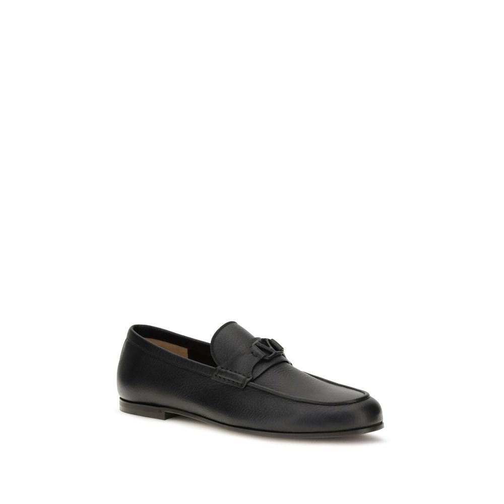 Deer Leather VLogo Signature Slip-On Loafers