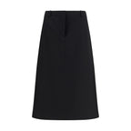 Grain de Poudre Wool Midi Skirt