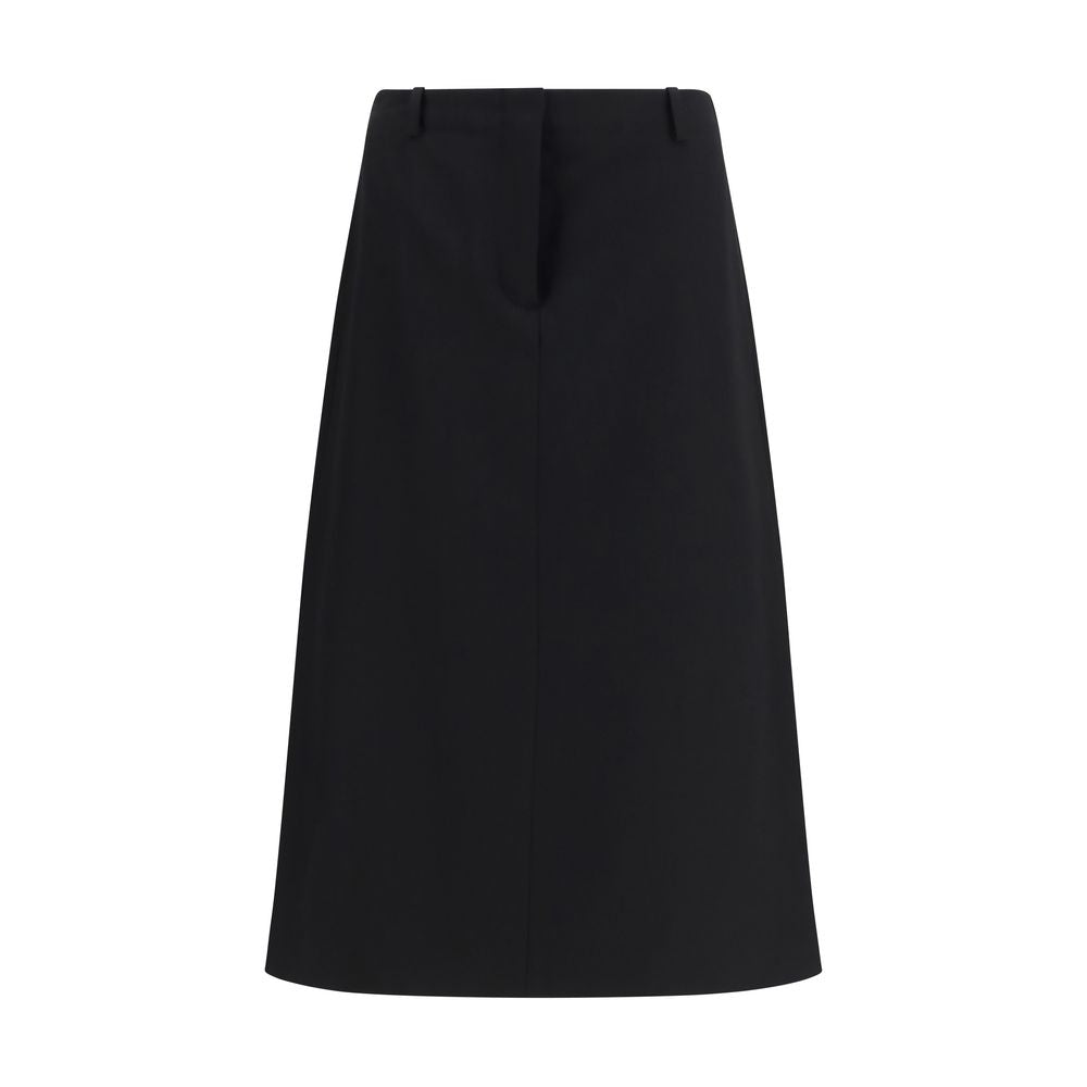 Grain de Poudre Wool Midi Skirt
