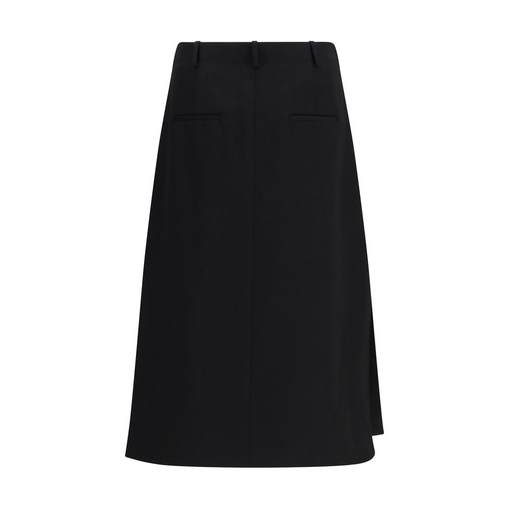 Grain de Poudre Wool Midi Skirt