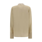 Peonia Lace Collar Georgette Silk Shirt