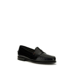 College A Novembre Black Calf Leather Slip-On Loafers