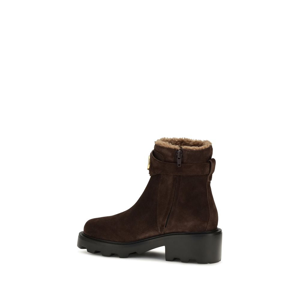 Brown Calf Leather Ankle Boots