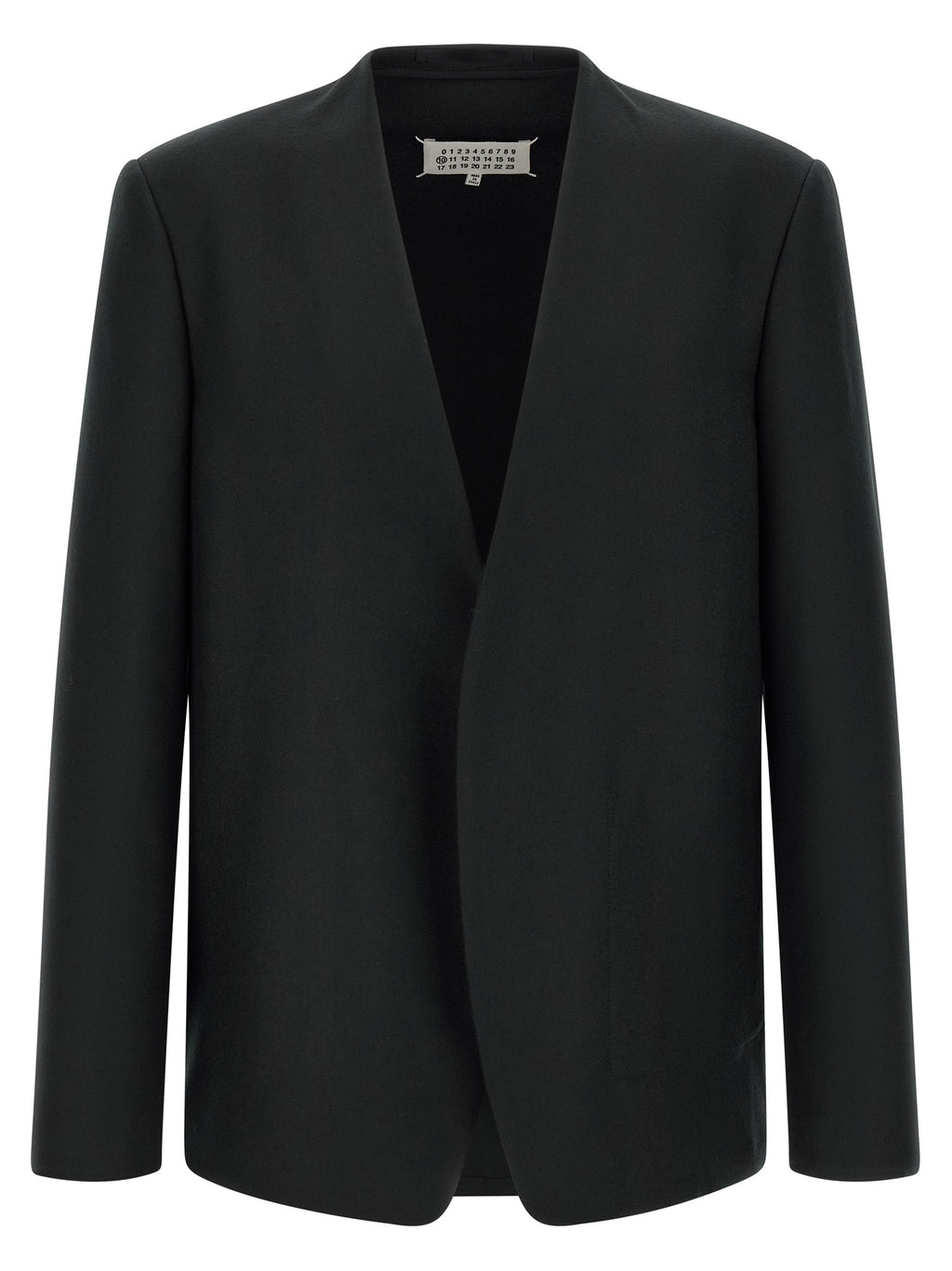 Black Virgin Wool Minimal Blazer