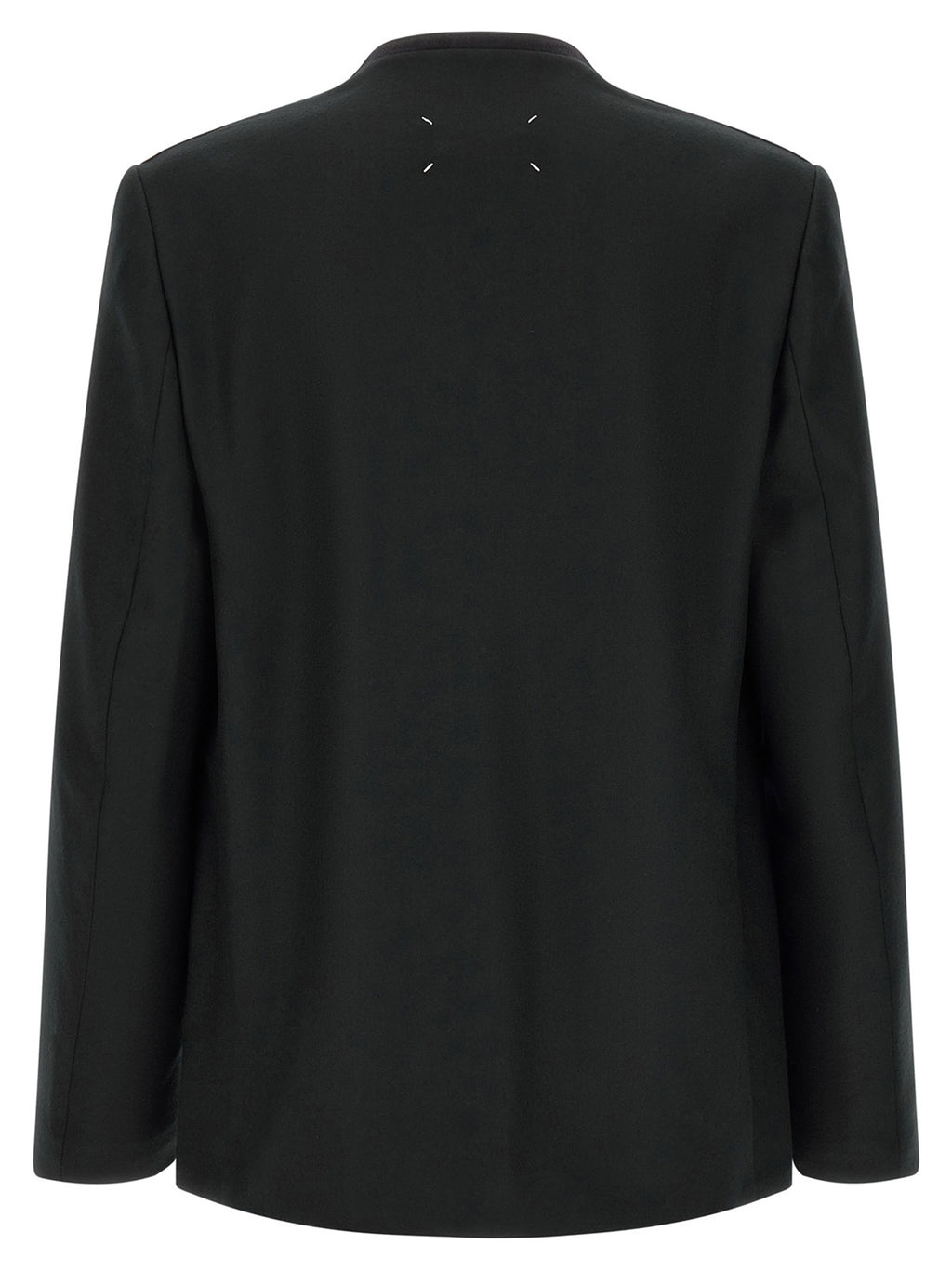 Black Virgin Wool Minimal Blazer