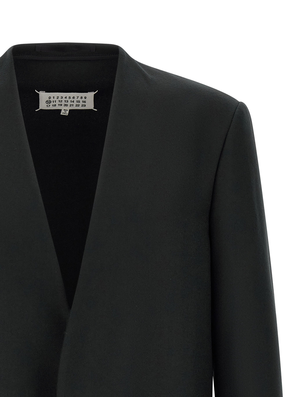 Black Virgin Wool Minimal Blazer