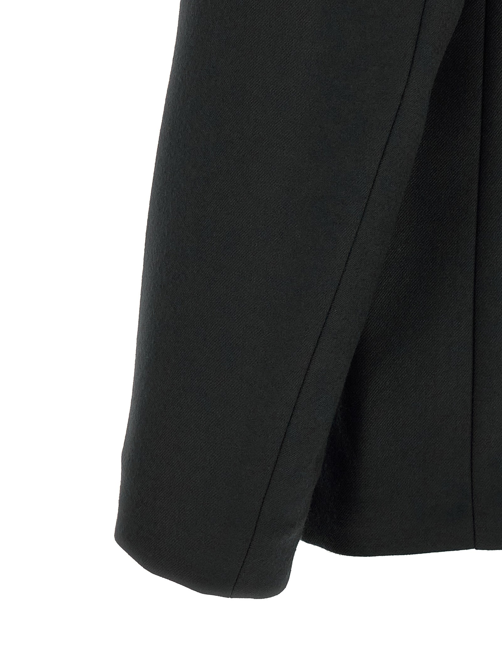 Black Virgin Wool Minimal Blazer