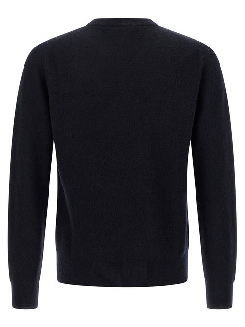 Cashmere and Wool Blend Crew Neck Cardigan
