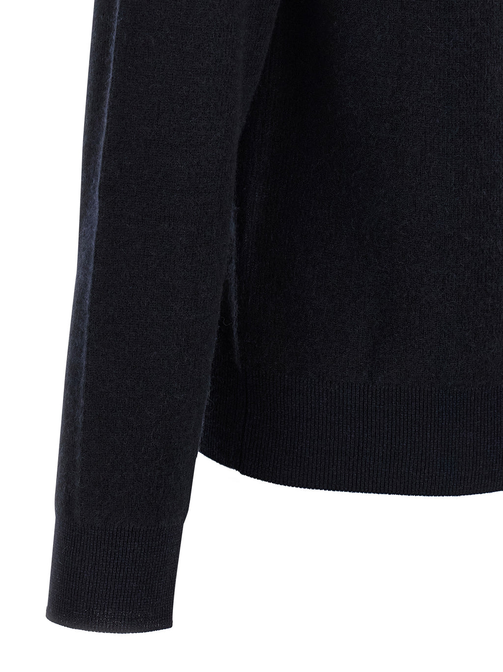 Cashmere and Wool Blend Crew Neck Cardigan