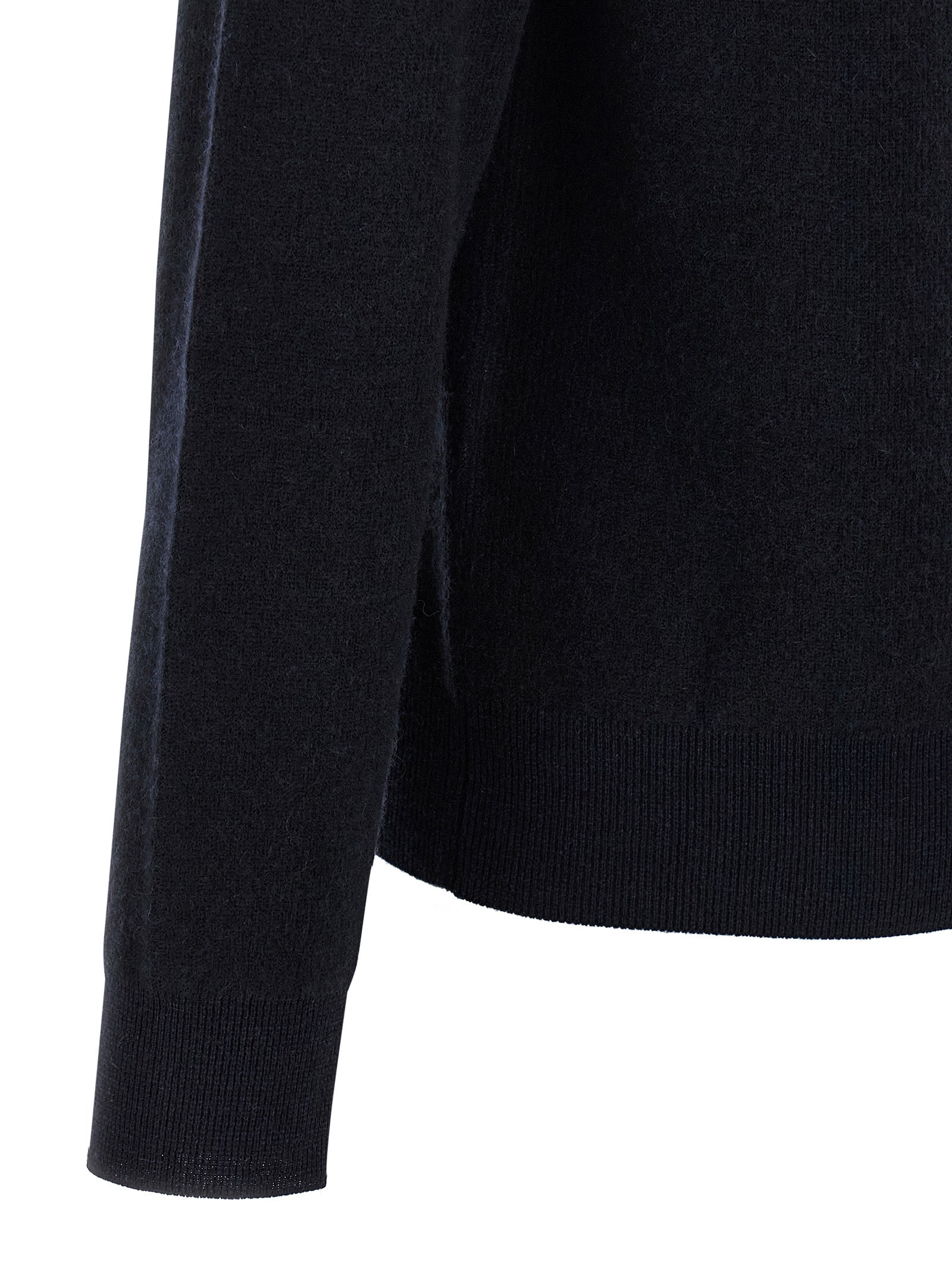 Cashmere and Wool Blend Crew Neck Cardigan