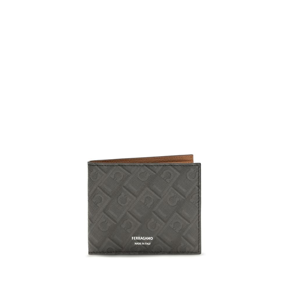 Compact Gray Calfskin Wallet