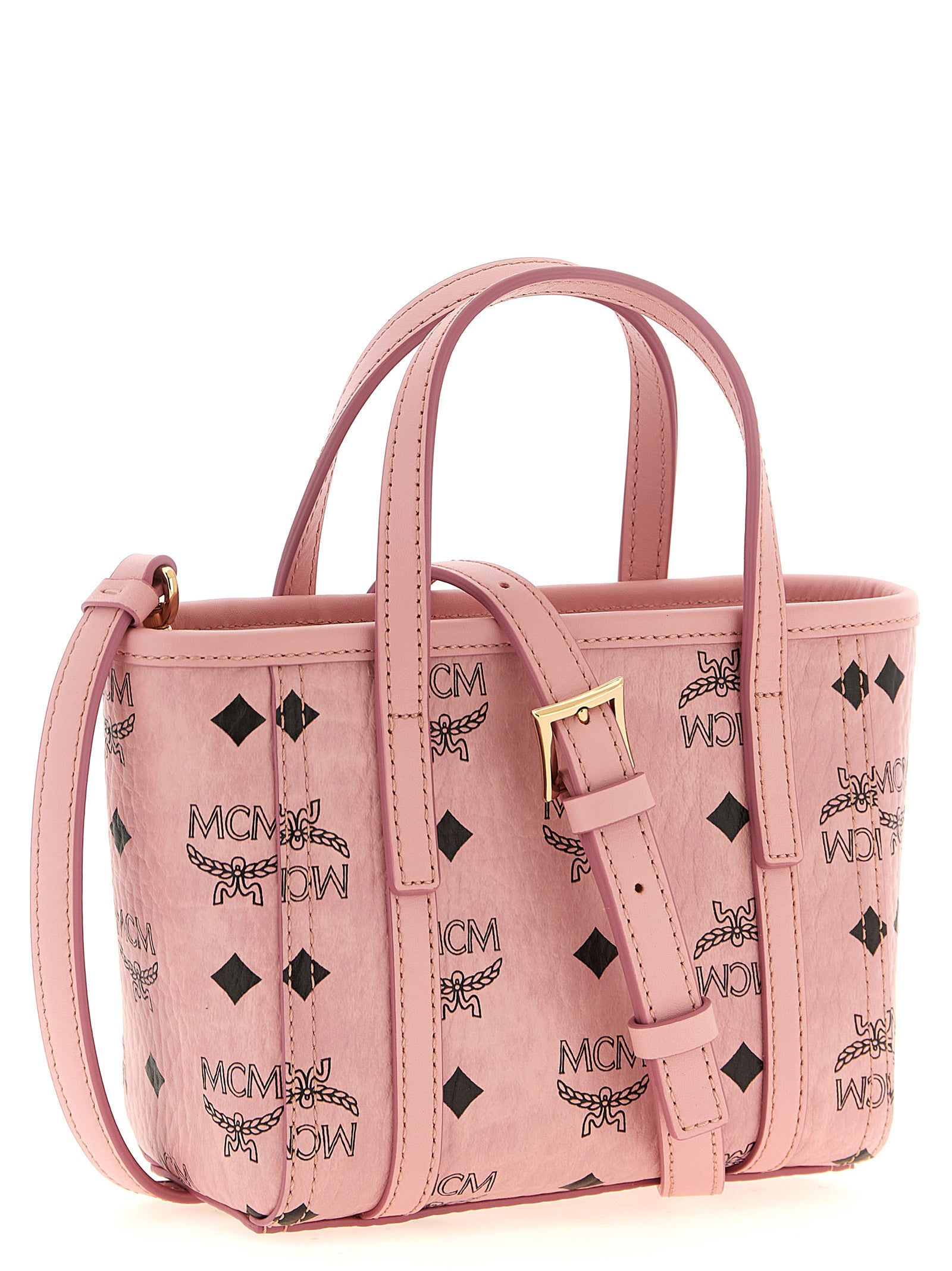 Pink Monogram Visetos Mini Tote