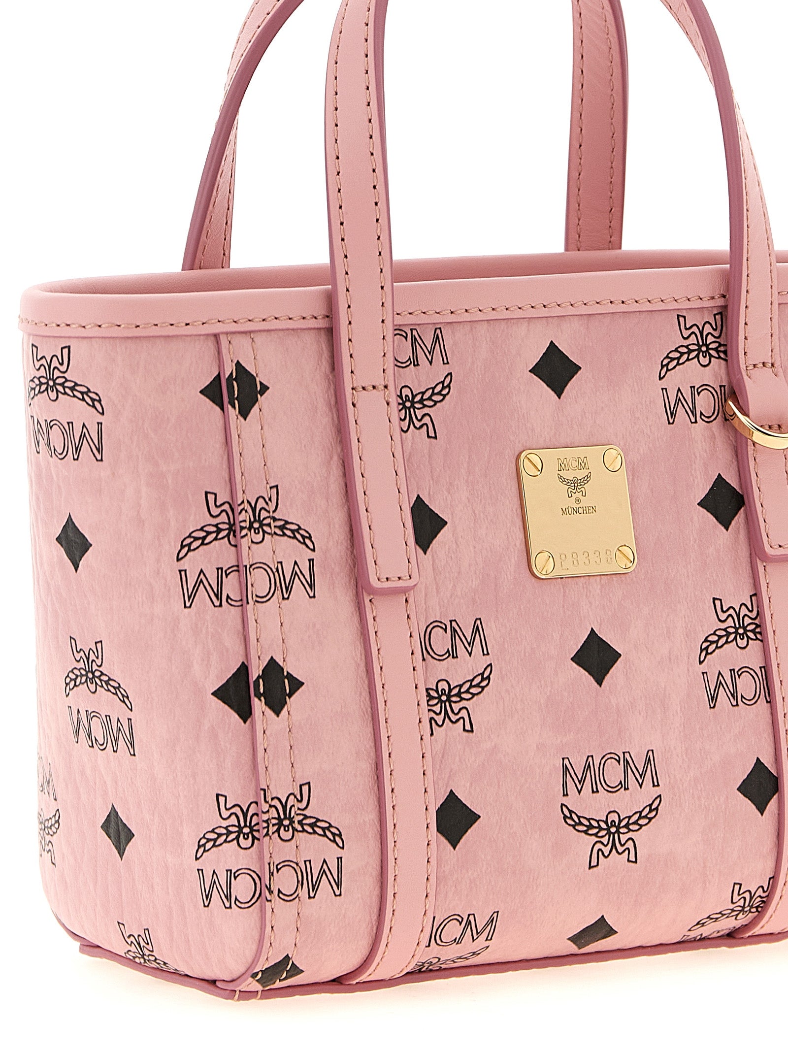 Pink Monogram Visetos Mini Tote