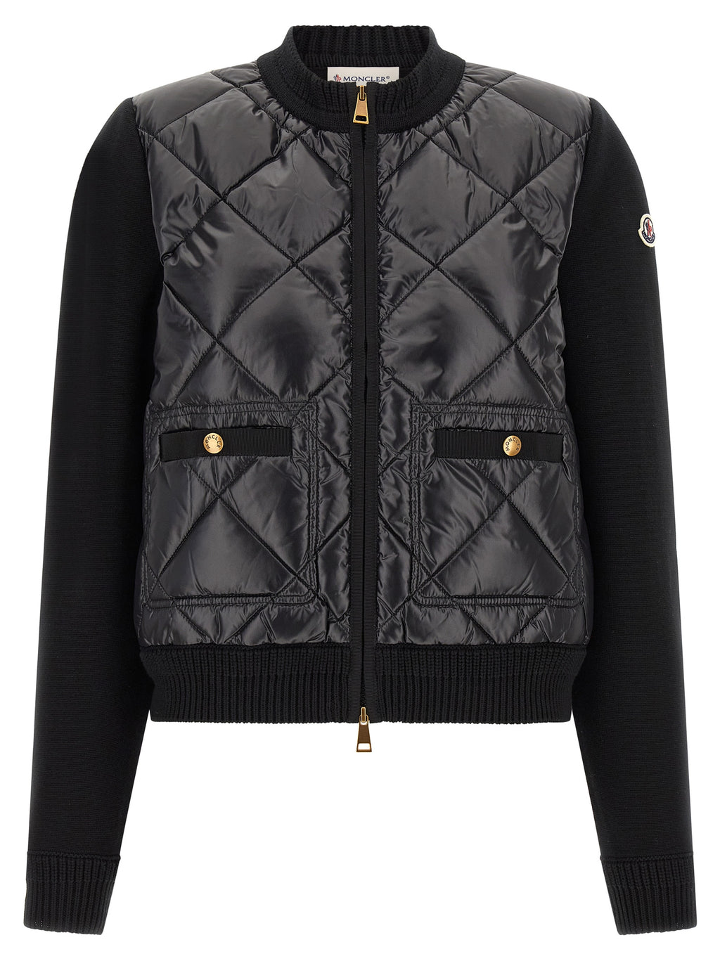 Diamond Quilted Polyamide Cardigan