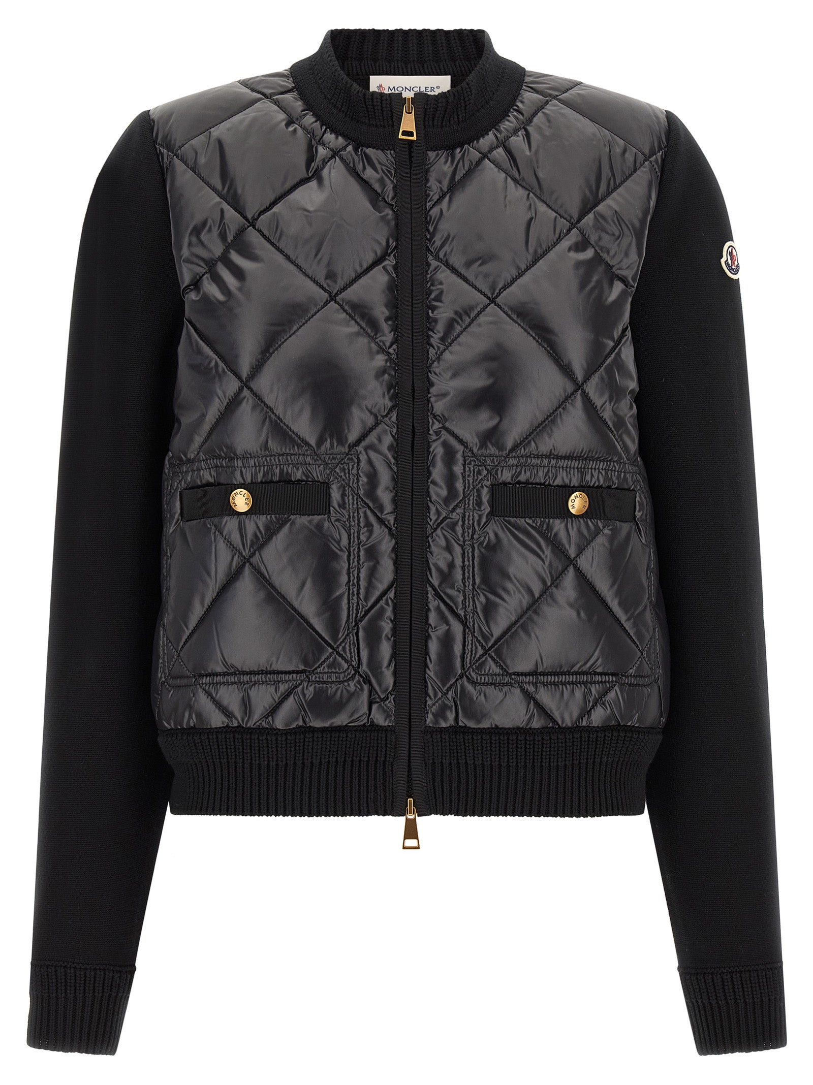 Diamond Quilted Polyamide Cardigan
