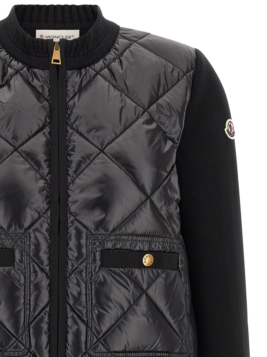 Diamond Quilted Polyamide Cardigan