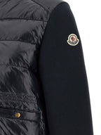 Quilted Blue Polyamide Cardigan