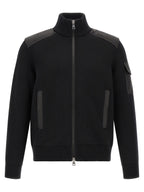 Padded Wool Zip‑Up Cardigan
