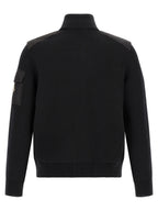 Padded Wool Zip‑Up Cardigan