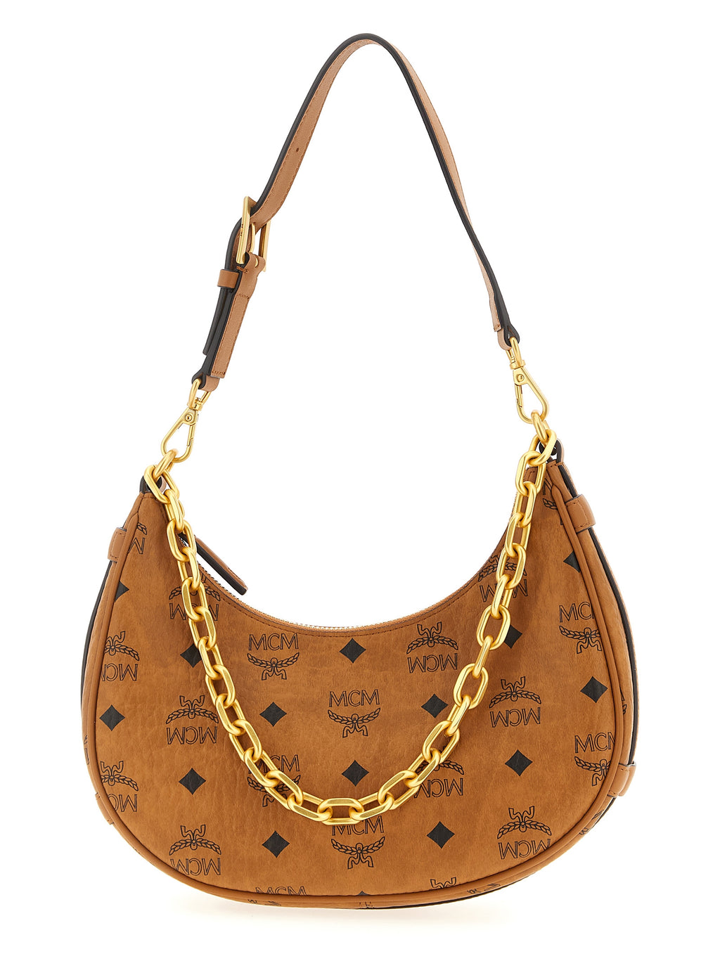 Aren Crescent Polyurethane Hobo Shoulder Bag