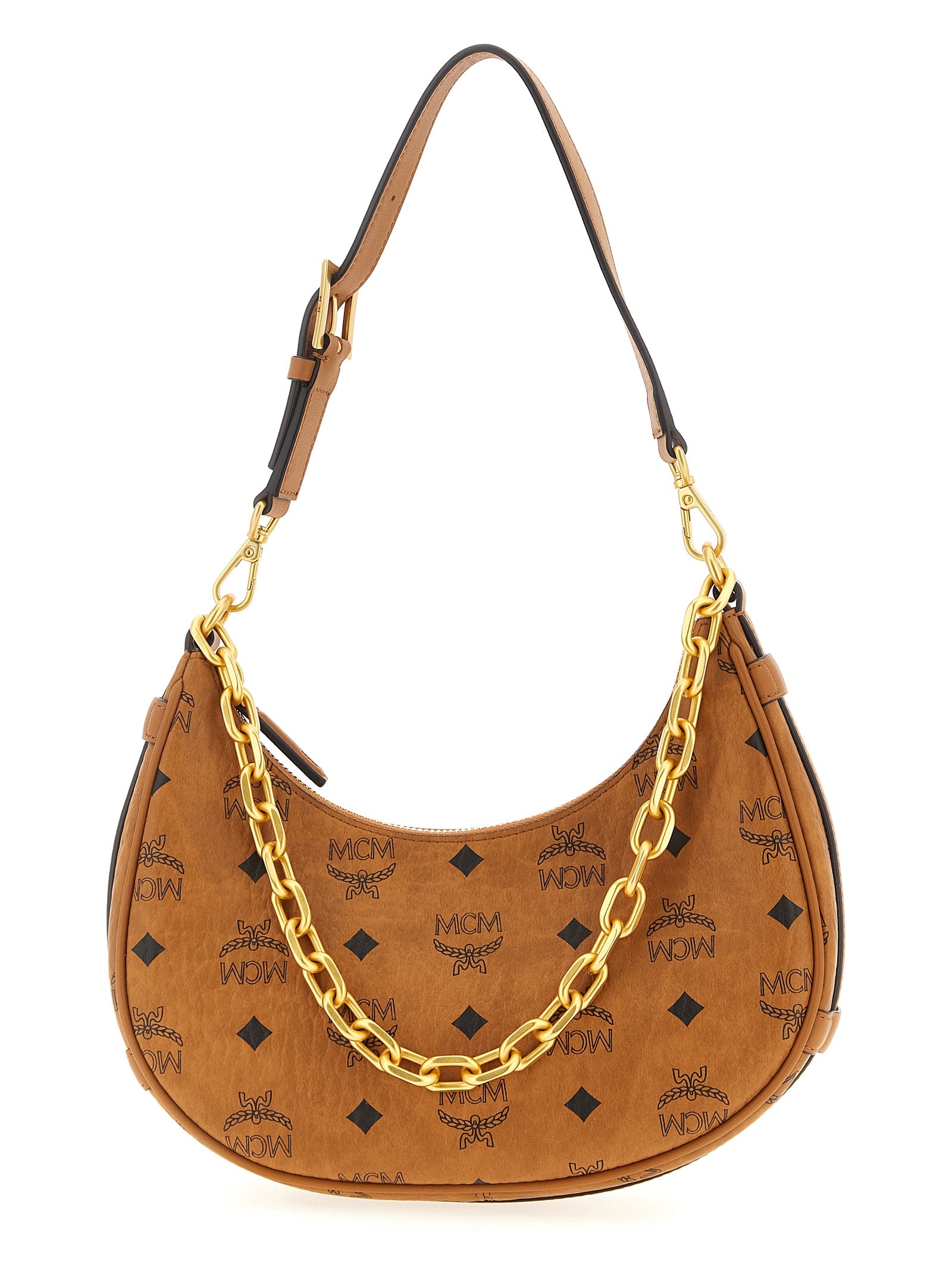 Aren Crescent Polyurethane Hobo Shoulder Bag