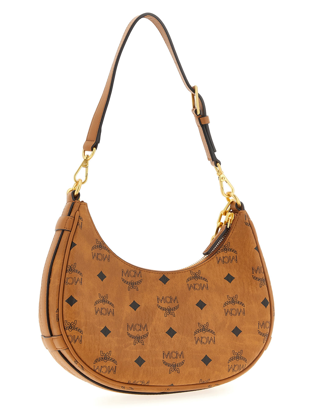Aren Crescent Polyurethane Hobo Shoulder Bag