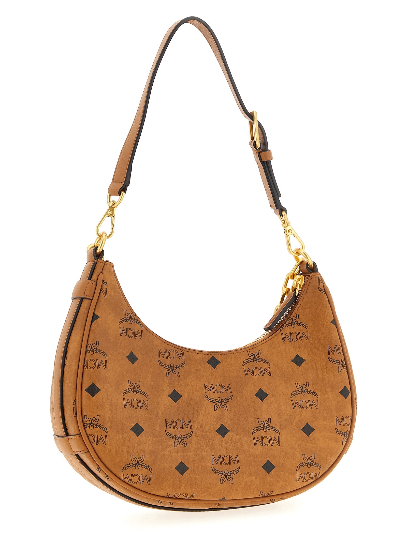 Aren Crescent Polyurethane Hobo Shoulder Bag