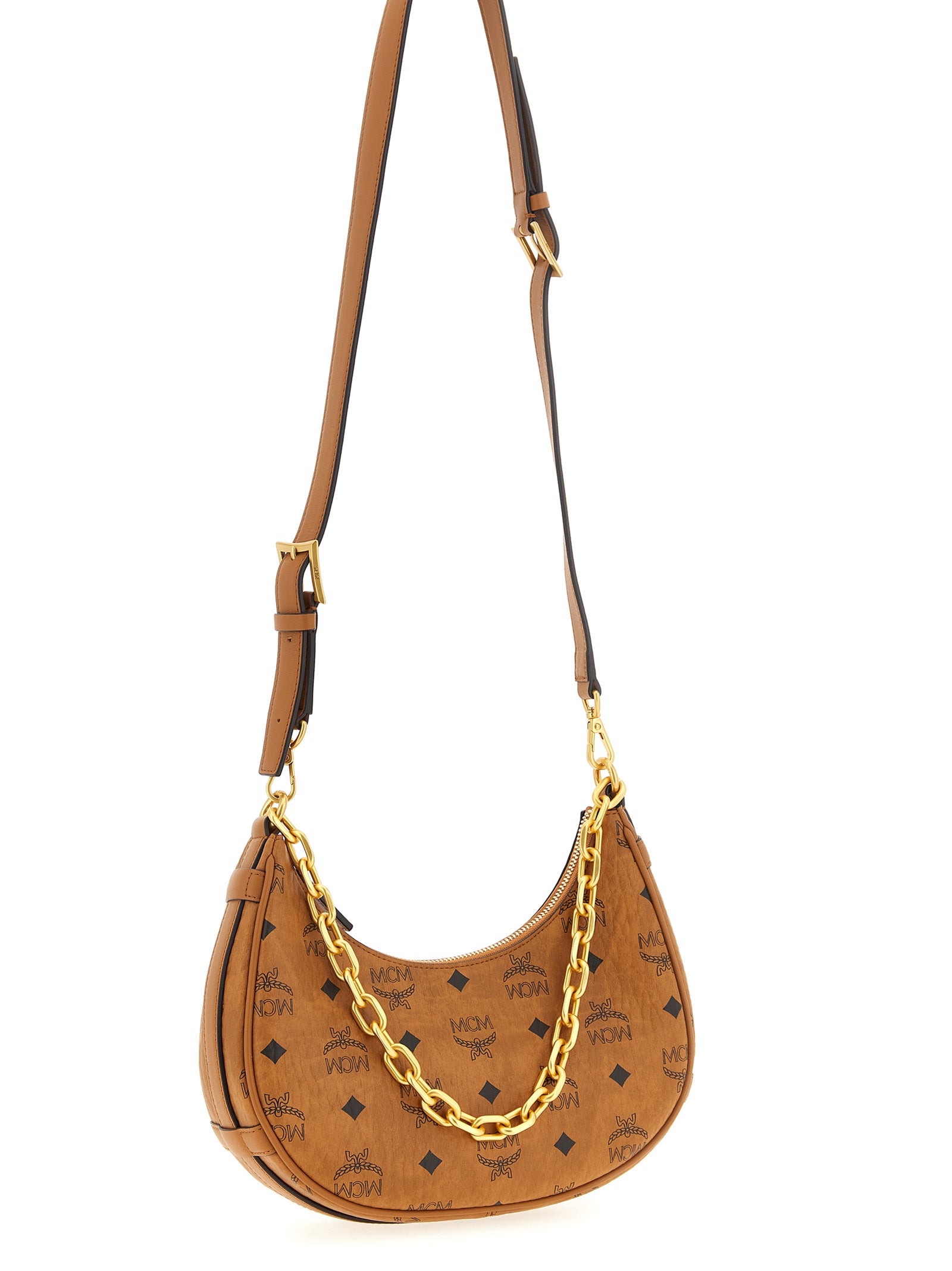 Aren Crescent Polyurethane Hobo Shoulder Bag