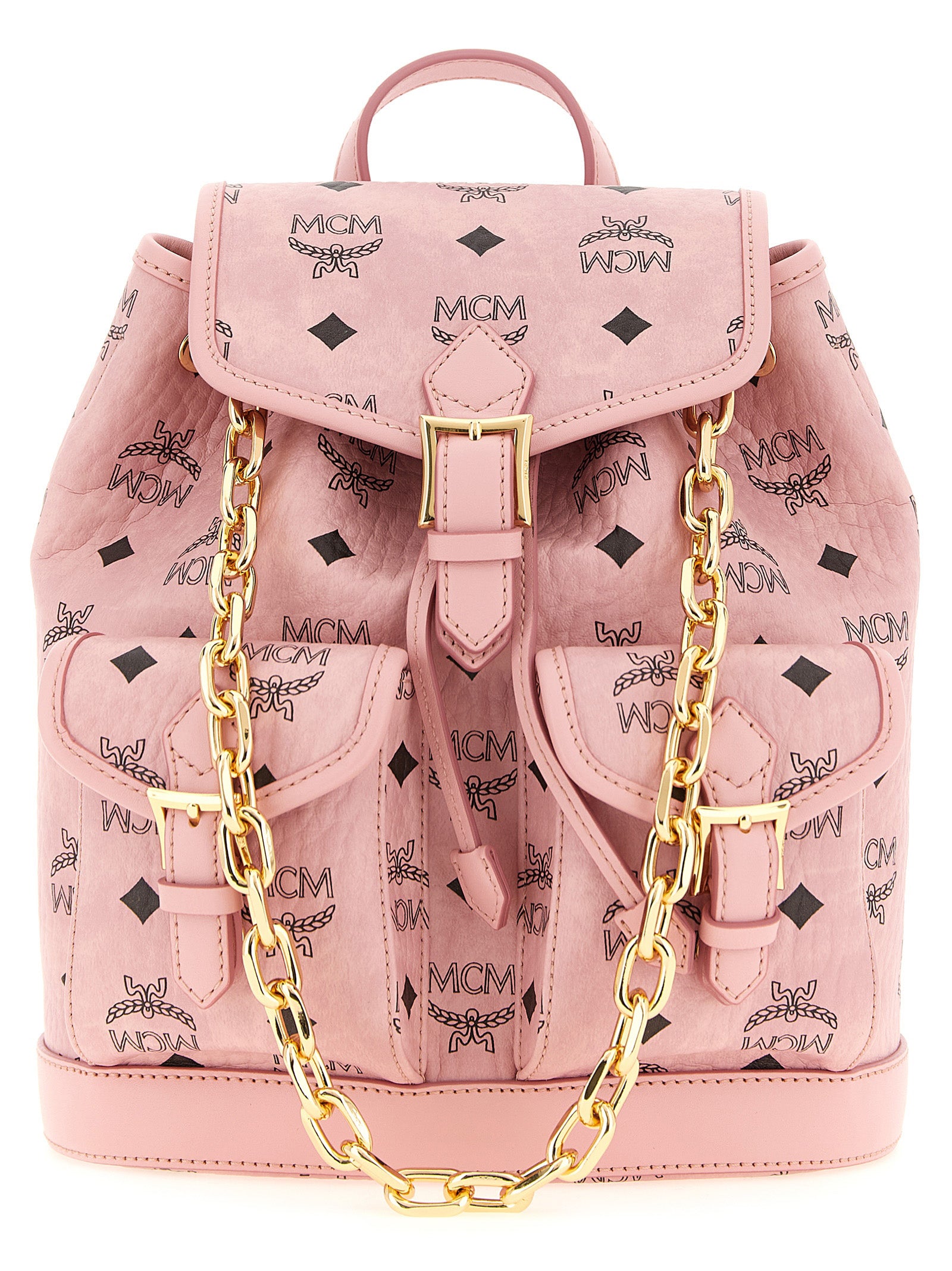 Soft Pink Visetos Monogram Mini Backpack
