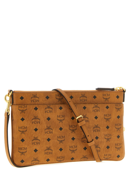 Cognac Brown Polyurethane Mini Clutch