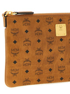 Cognac Brown Polyurethane Mini Clutch