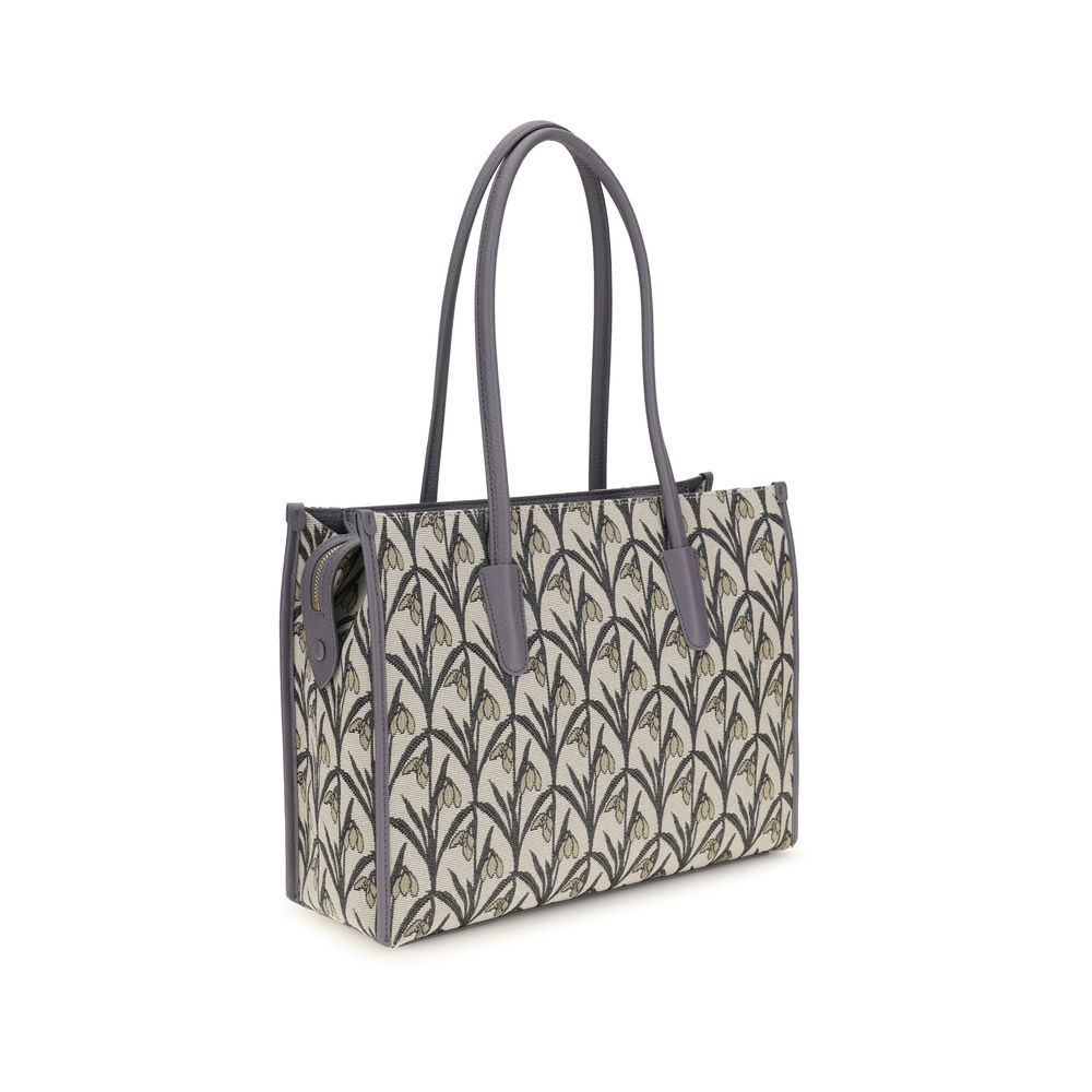 Jacquard Floral Tote Bag