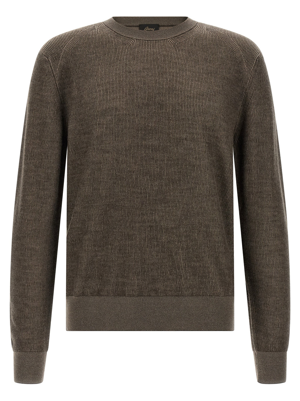 Brown Cashmere & Wool Crew Neck Cardigan