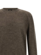 Brown Cashmere & Wool Crew Neck Cardigan