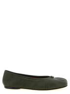 Olive Green Lambskin Tabi Ballet Flats