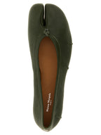 Olive Green Lambskin Tabi Ballet Flats